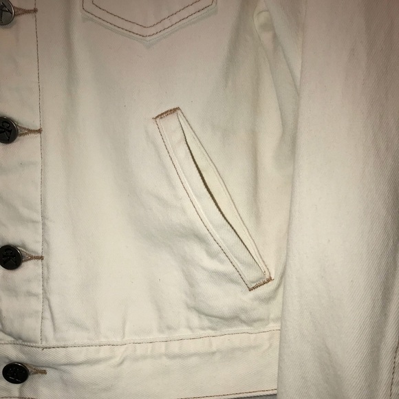 Calvin Klein Off White Size M Jeans Jacket. - Picture 6 of 8